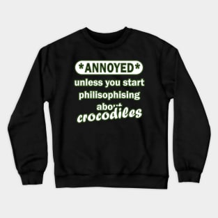 Africa crocodile animal safari marsh crocodile reptile Crewneck Sweatshirt